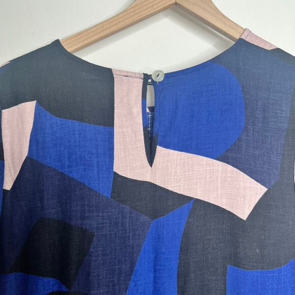 Mister Zimi Lottie Midi Dress in Agave  Geometric Womens Size 10 - Picture 8 of 16